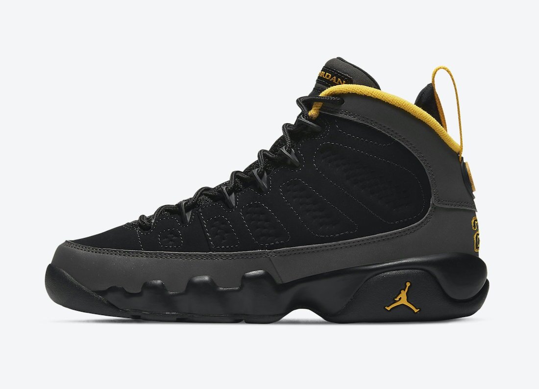 2021 Air Jordan Retro 9 "Charcoal/University Gold"