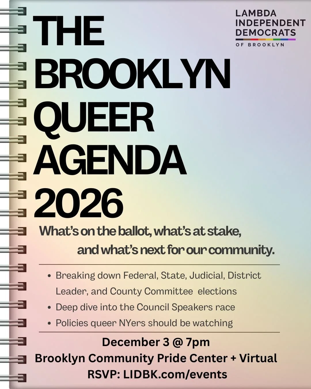 The Brooklyn Queer Agenda 2026 with LID Brooklyn