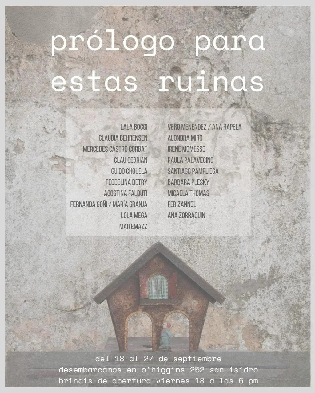 Prólogo para estas ruinas. Experiencia Laberinto.