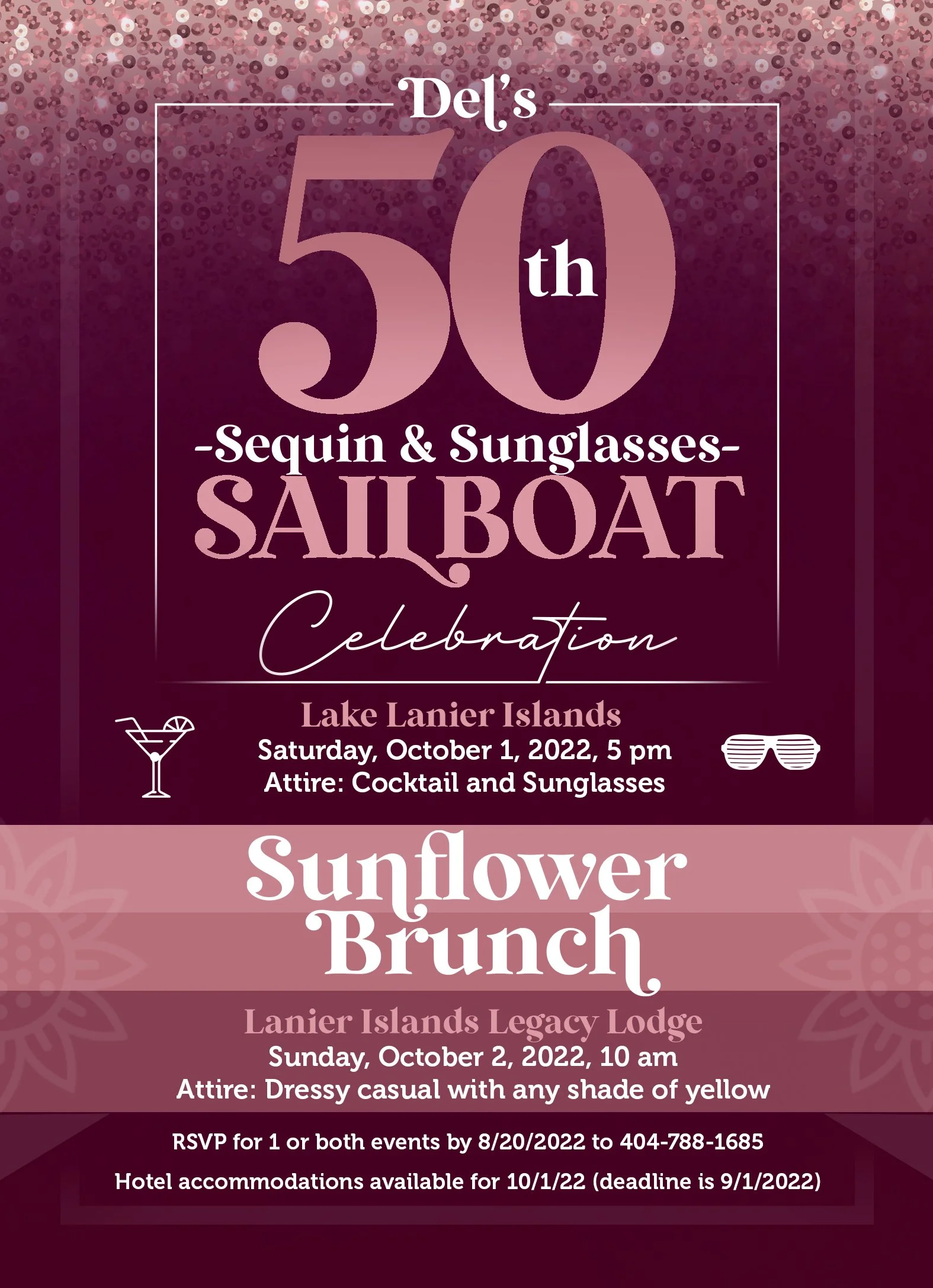 Del's 50th Birthday Party Flyer