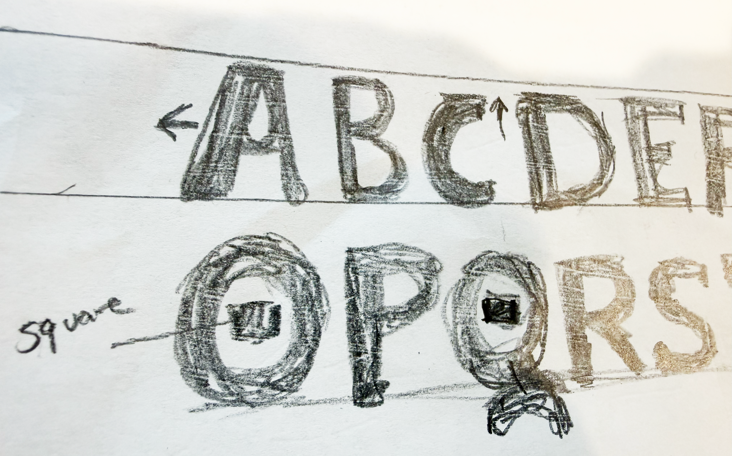 Sketch of a custom font