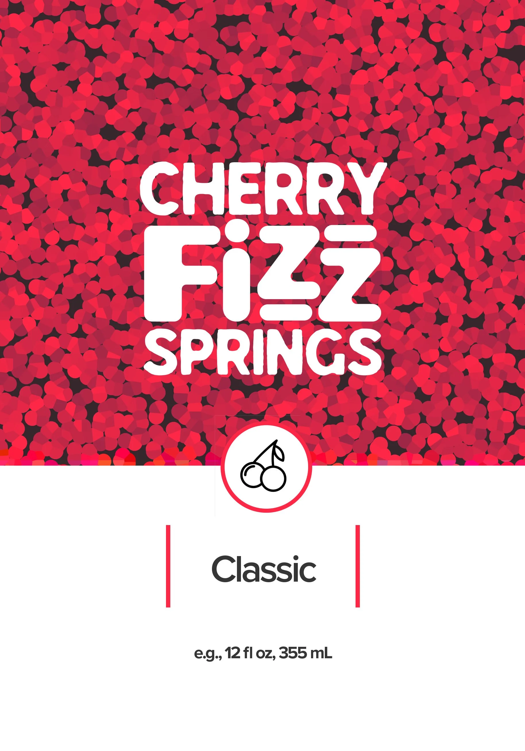 A product label called Cherry Fizz Springs