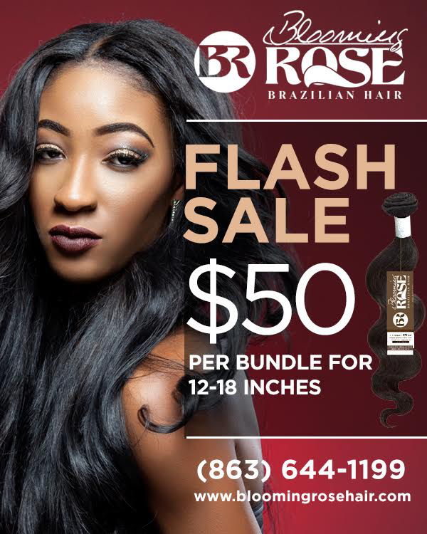 Blooming Rose Brazilian Hair Flash Sale Banner 1
