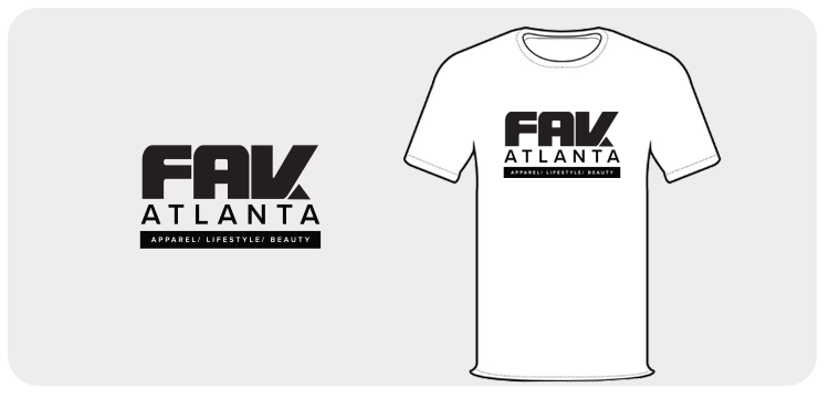 FAV Atlanta Logo on white shirt