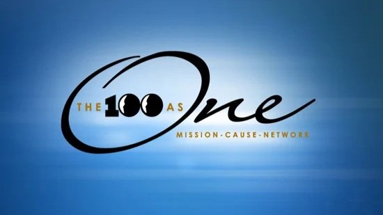 Logo of The One Mission-Cause Network with a blue background and stylized black and gold text.
