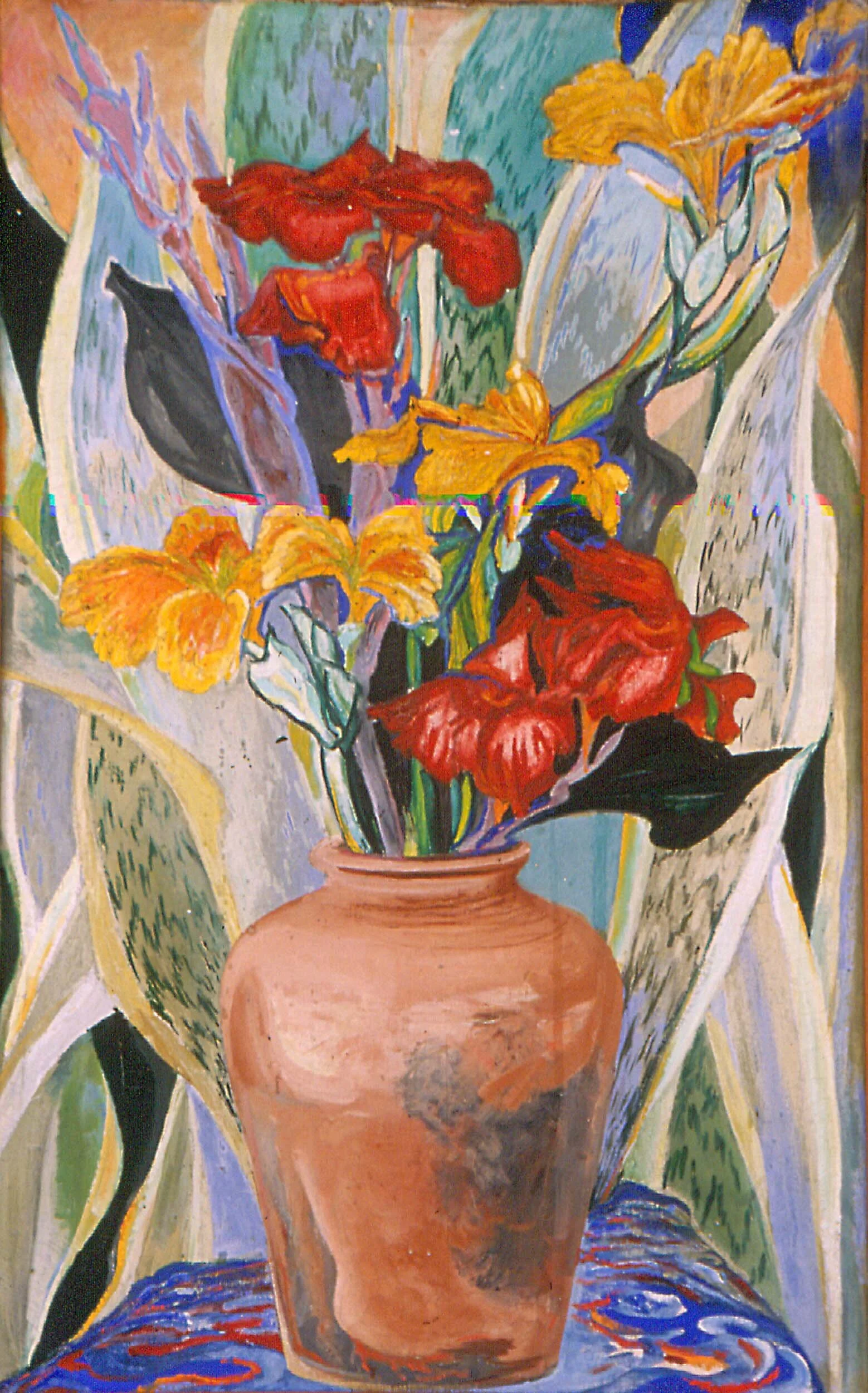 Cana Lilies and Sisal leaves