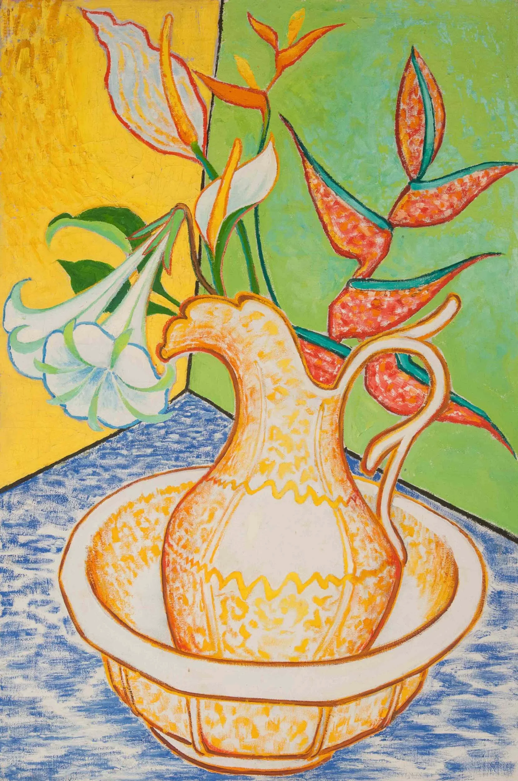 Jug of Tropical Flowers