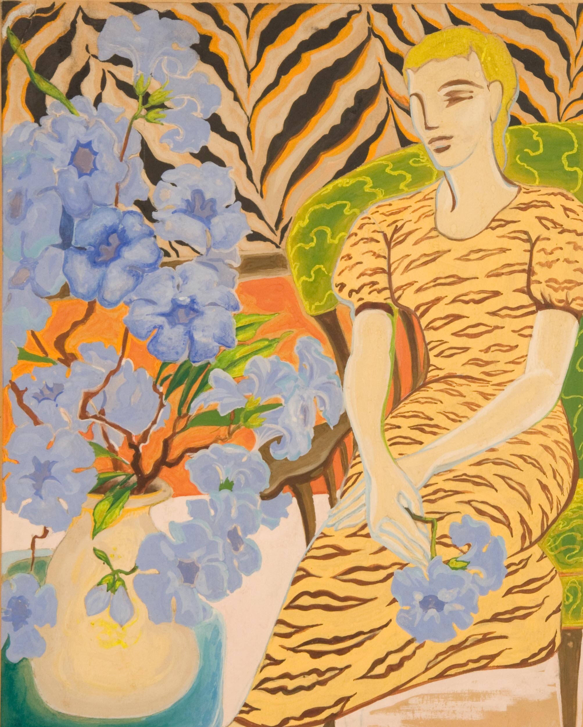 Woman with Plumbago