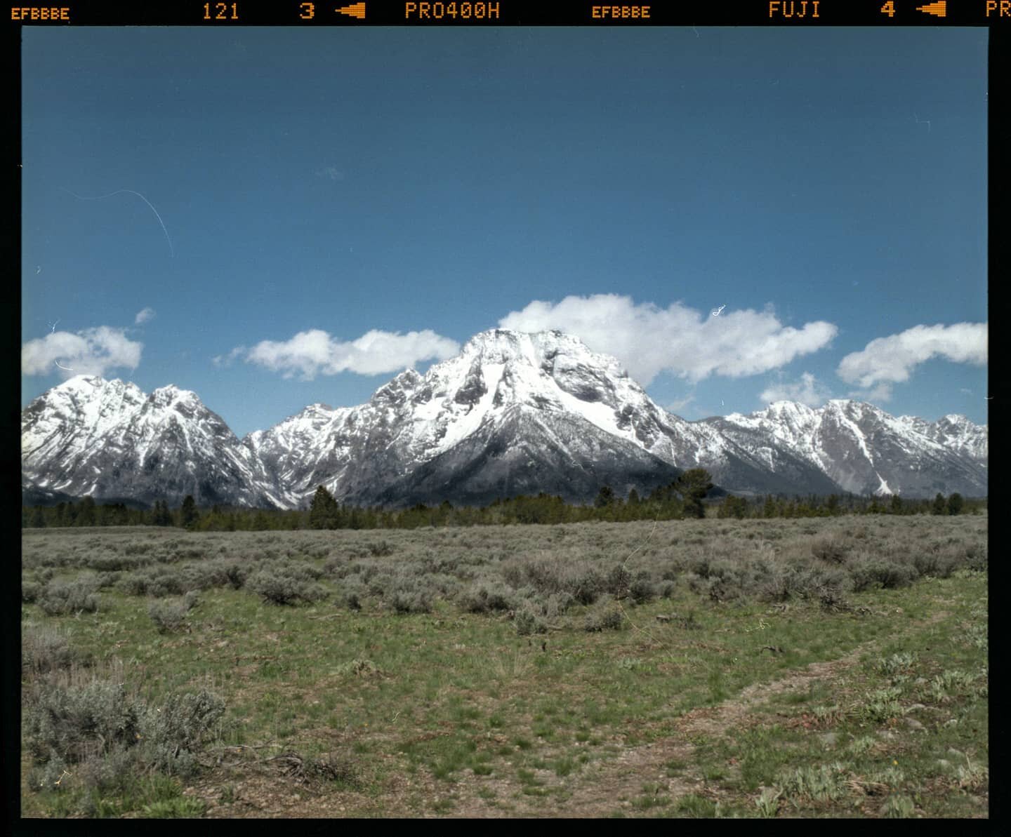 A straight on view of Mt. Moran on Medium Format. Be ready, there's going to be a lot of shots from @grandtetonnps and its VIEWS.
.
.
.
Shot on the Mamiya RB67, on Fujifilm Pro 400H