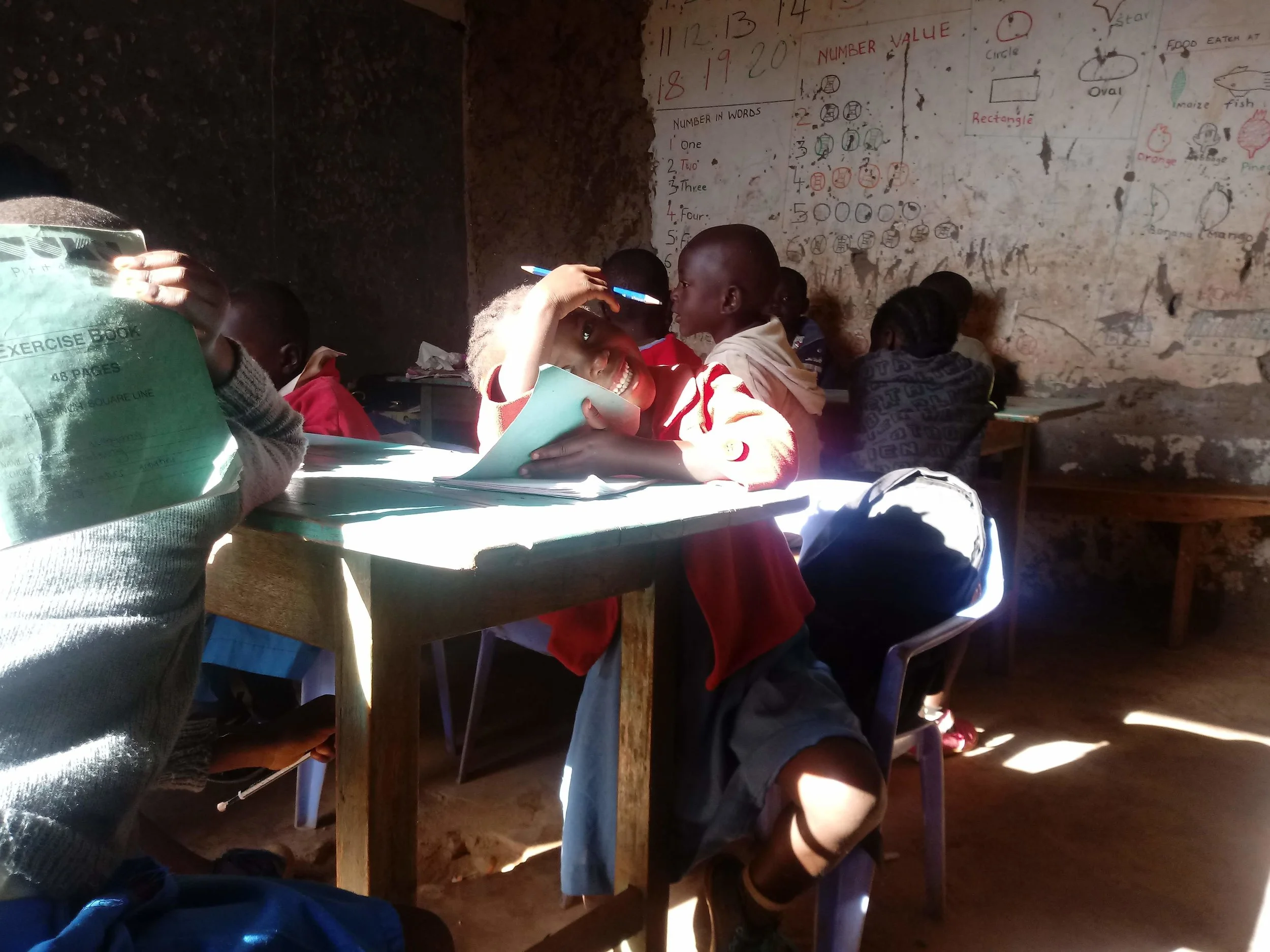A camera-shy student at HIP Academy.