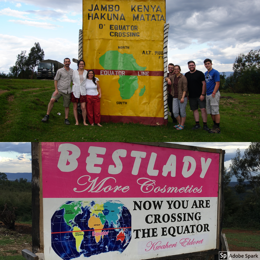 The trip from Nairobi to our final destination of Kimilili had us crossing the equator. This group picture was taken by our amazing van driver during our stop there.