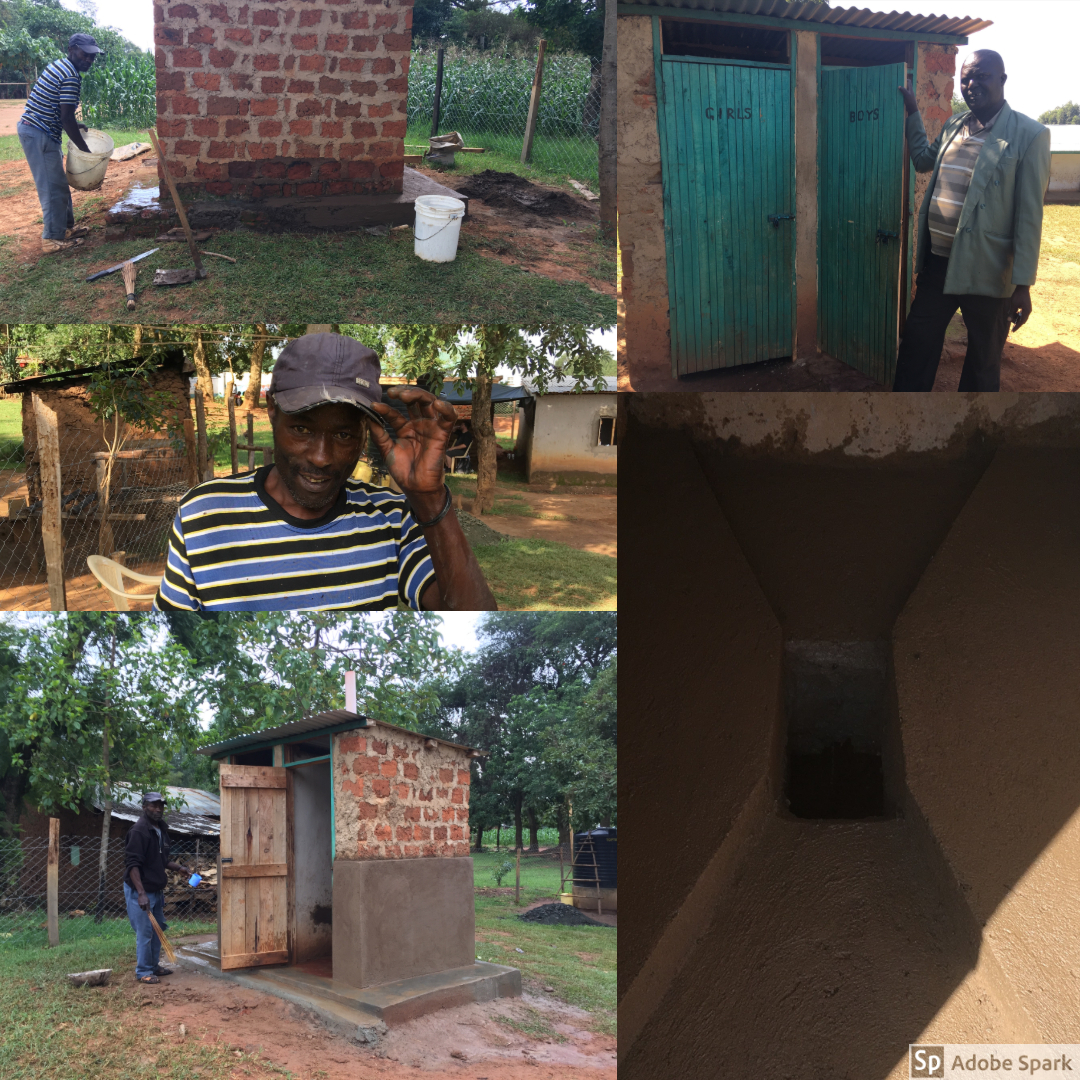  One of the biggest parent concerns was over the state of the girls latrine and the fact that the latrine was built on a hill. There were concerns that the latrine would not last much longer. Again, Connor worked with a local builder to create a plan