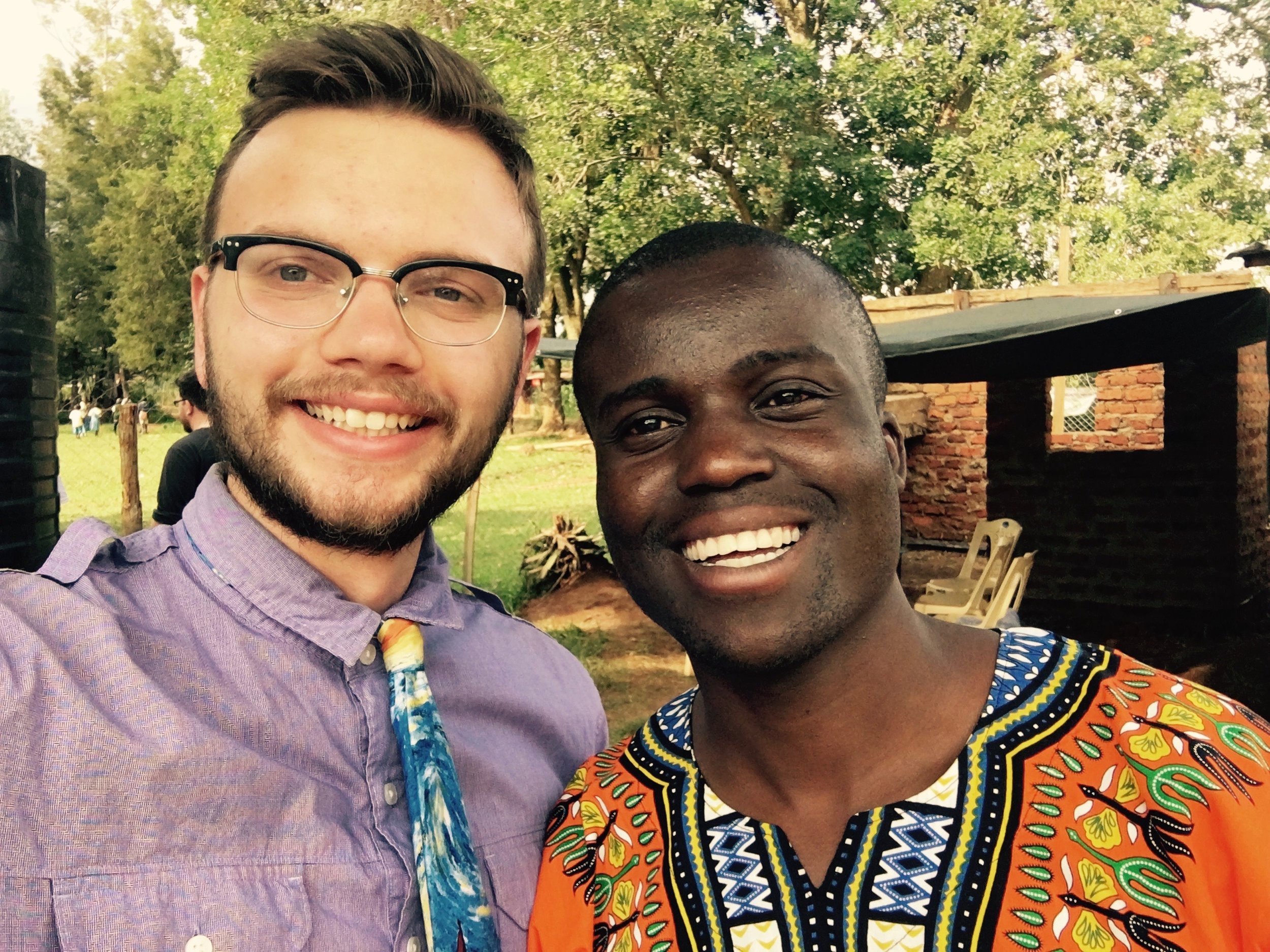 Ben and Livingstone taking one of their many selfies during the trip.