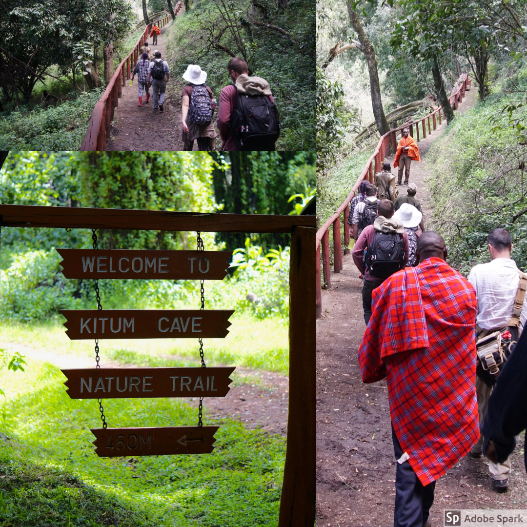  Our first expedition was to the Kitum Cave. We got out of the Land Cruiser and began our hike. 