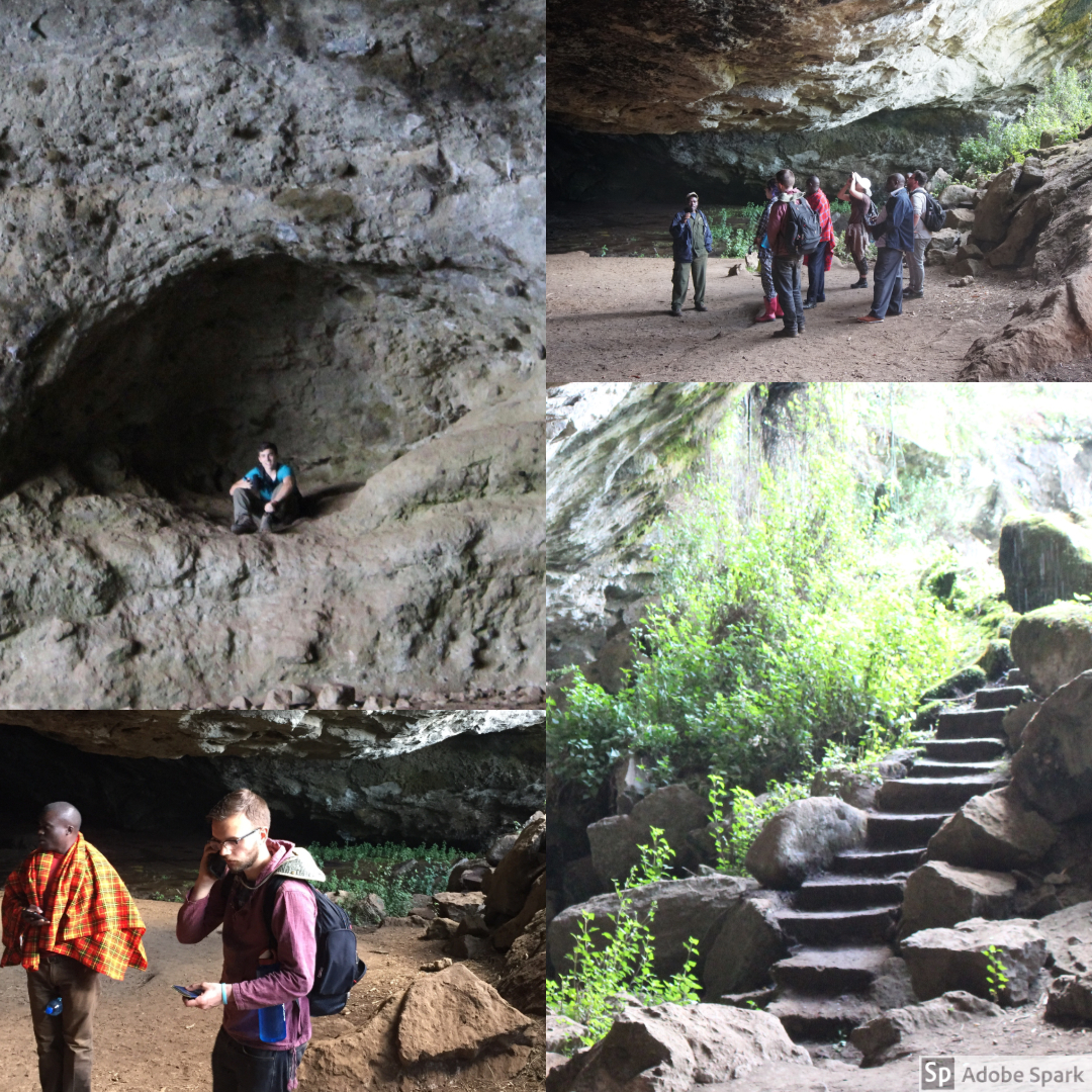The inside of the cave was very large. Once a year, elephants during a migration will come to the cave to lick the salt off the walls. There were many enclaves as well as a pond
