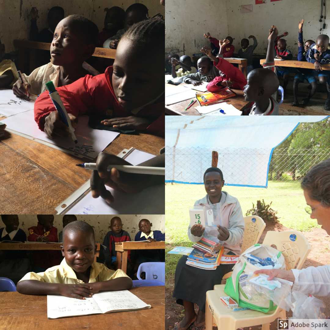  The teachers enjoyed their new flashcards while the students enjoyed using markers on their "whiteboards" made of paper and sheet protectors. 