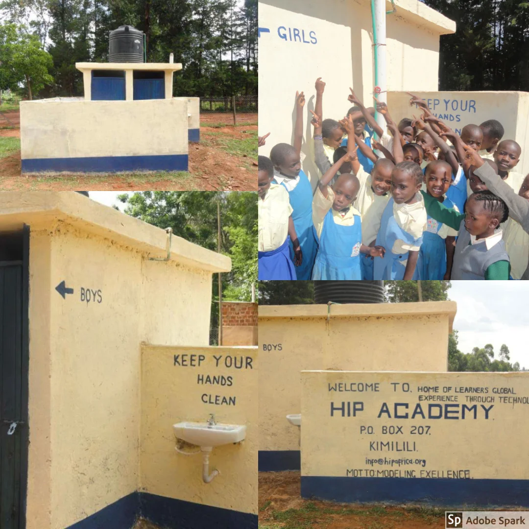 After the OWC team left HIP, funds were raised thanks to the hard work of classrooms around the world for a new latrine. The latrine is even fitted with a hand washing station!