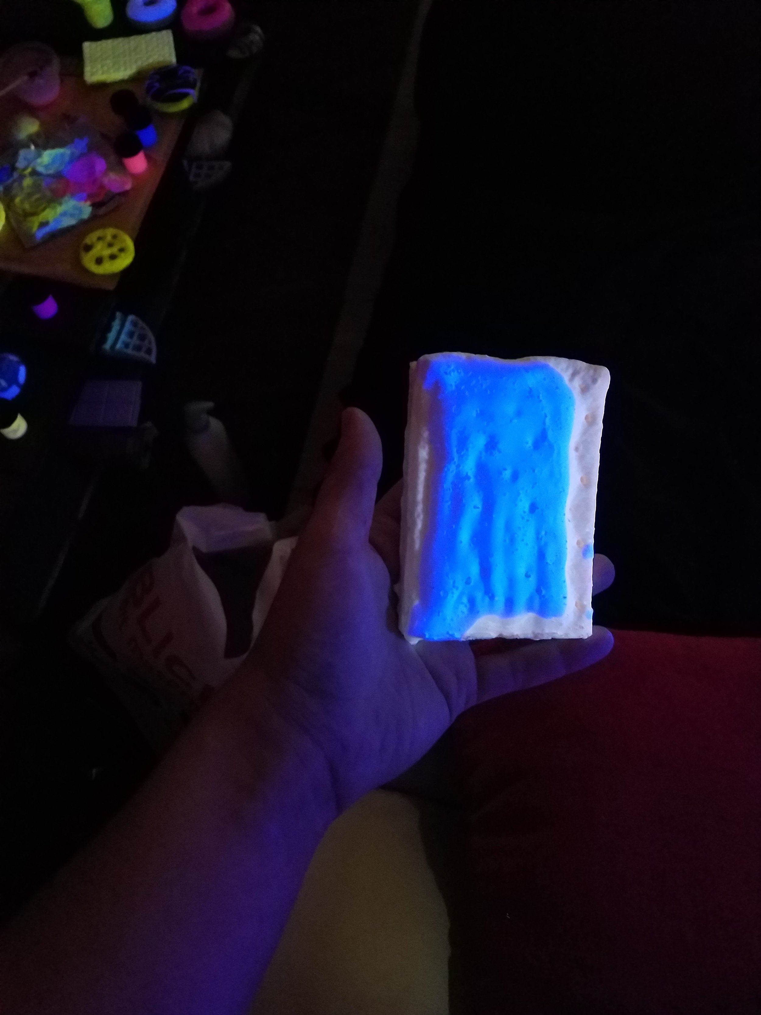 Pop-tarts and Chocolate bars were molded and cast in UV pigmented Resin