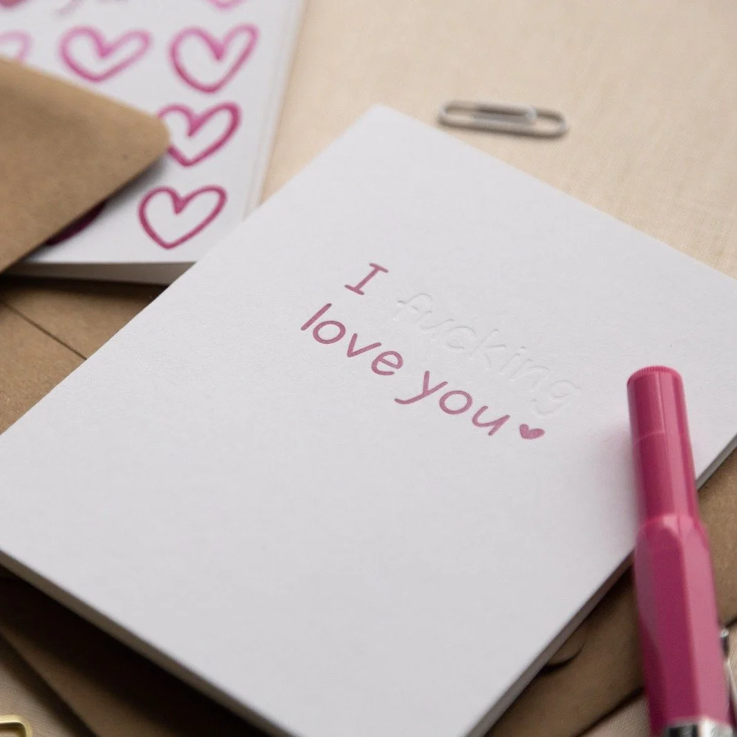 Sometimes you need a little sass to show how much you truly love someone 💕

You've got 5 days left to get your hands on some lovely (Ontario made) letterpress cards for your favourite people. DM to let me know what you're looking for, or find them a