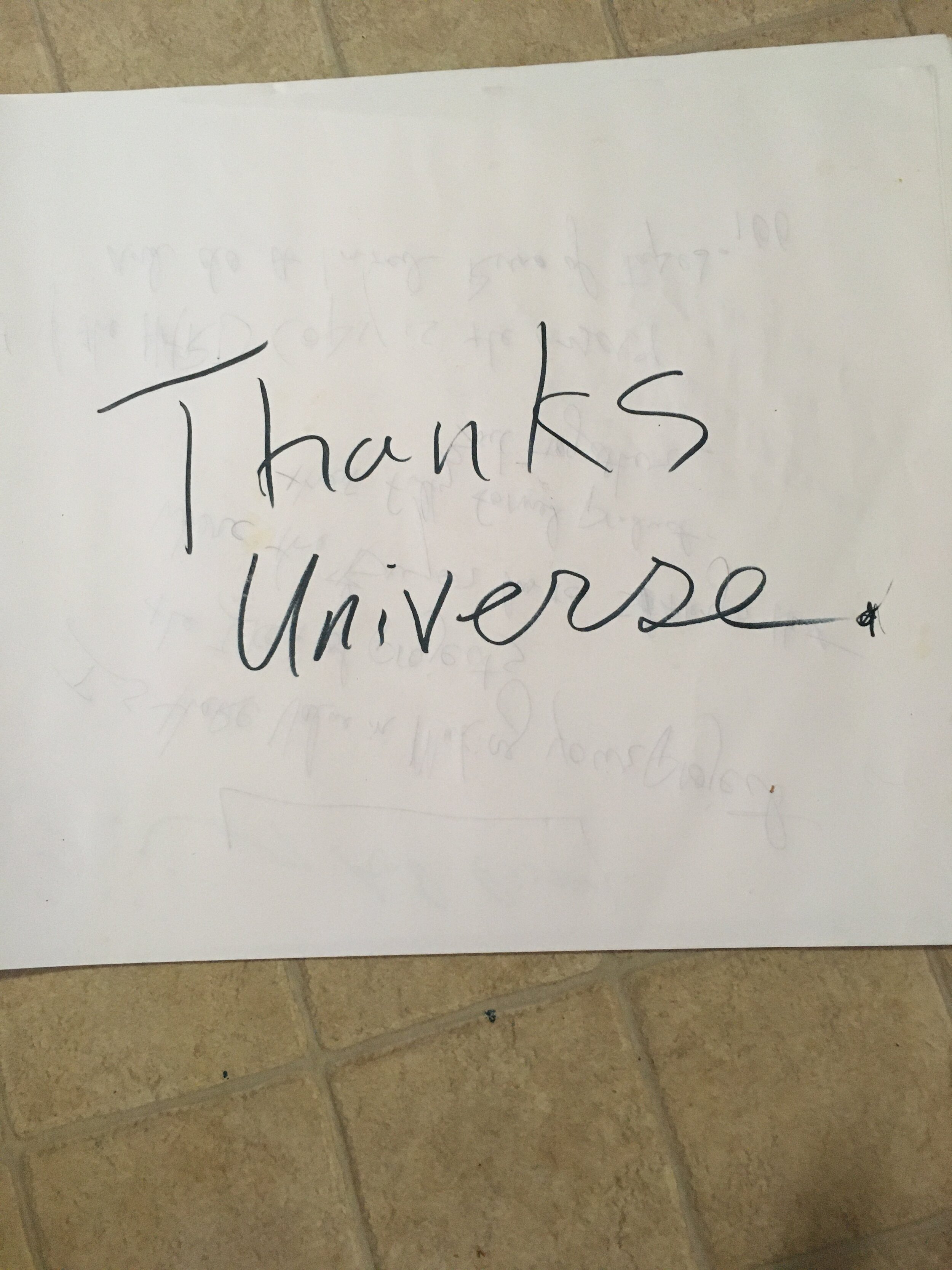 Thanks Universe. 