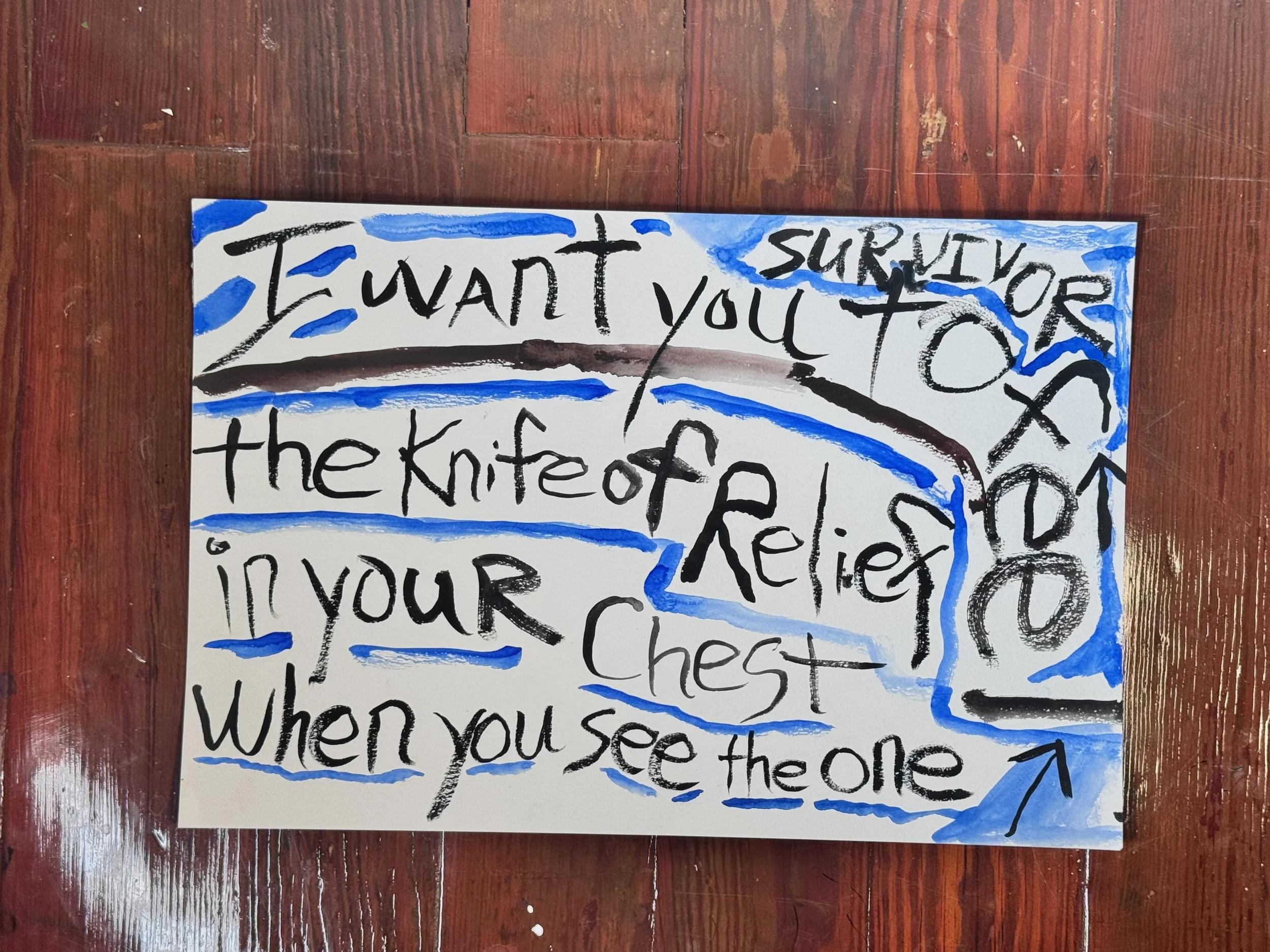 30 i want you to feel the knife of relief in your chest when you see the one...