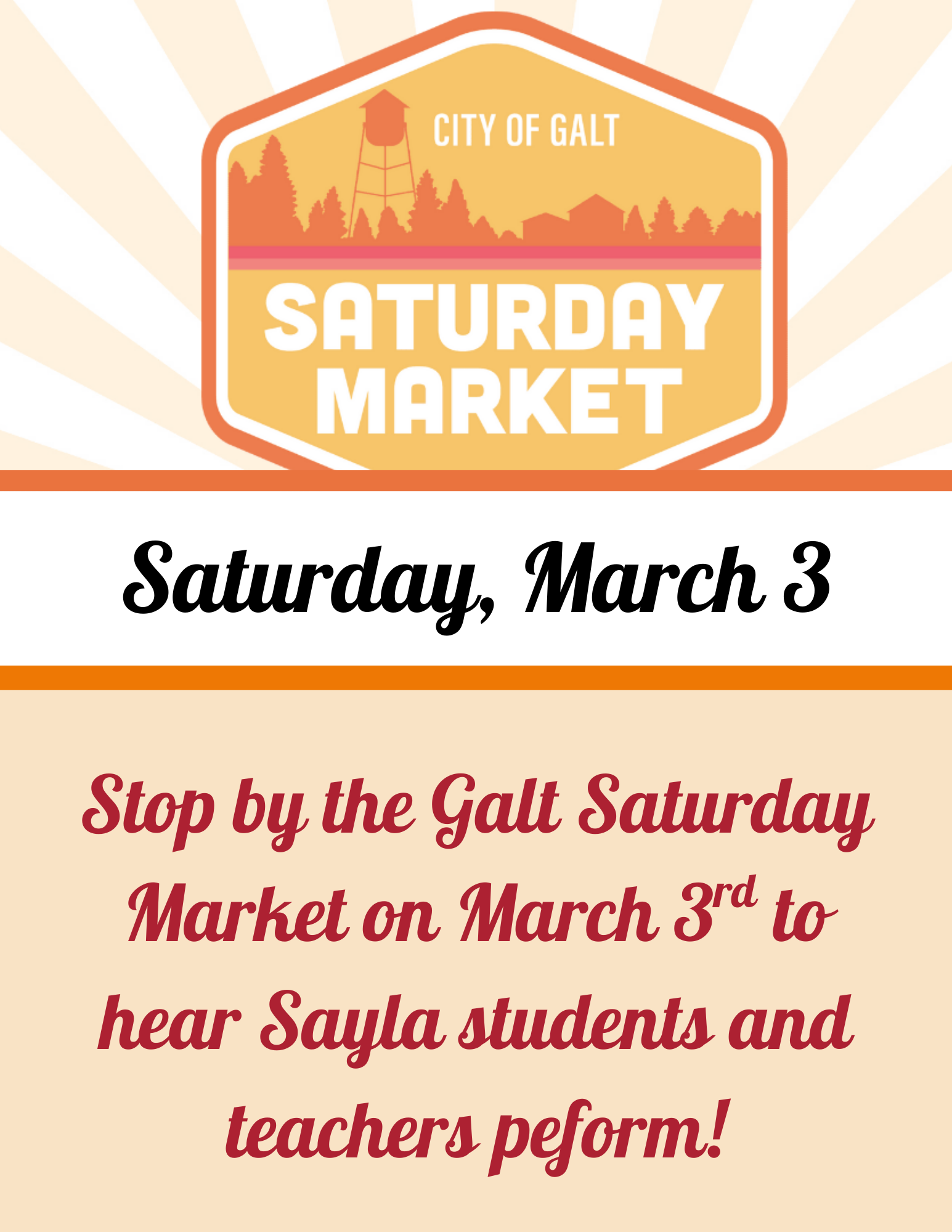 Galt Saturday Market