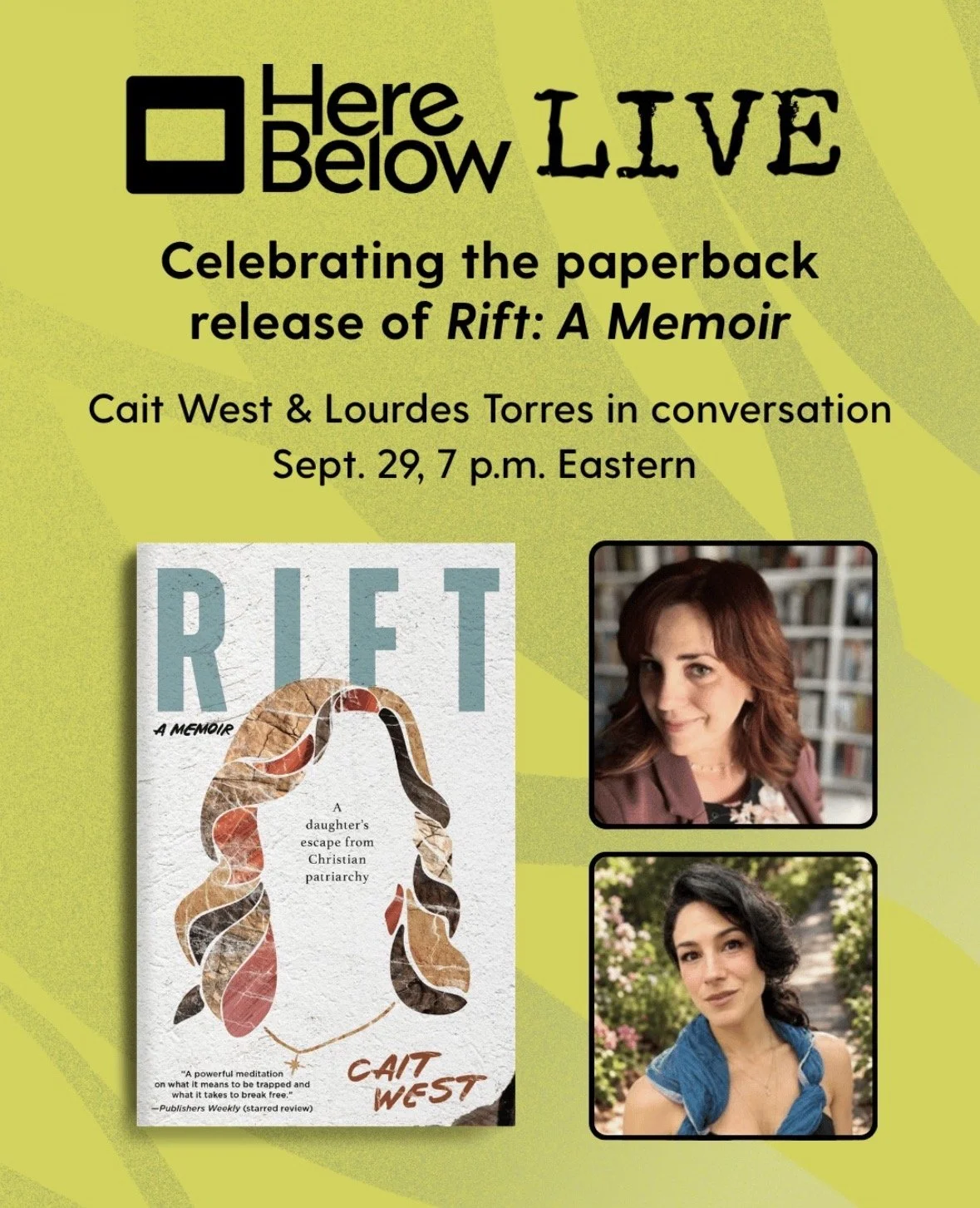 Rift Paperback Launch Event with Lourdes Torres (virtual)
