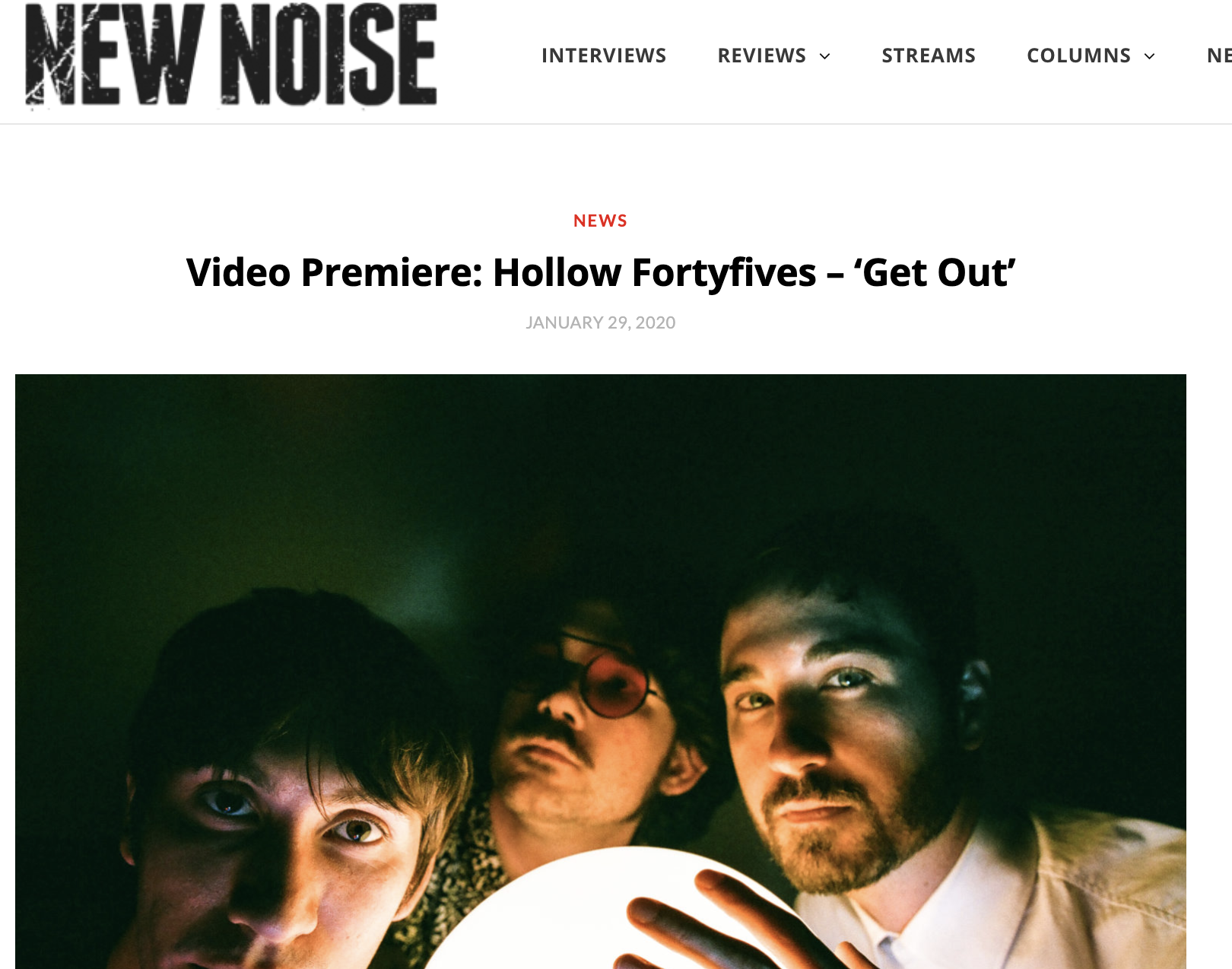 New Noise premieres Hollow Fortyfives' "Get Out"