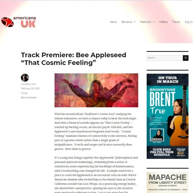 Americana UK Premieres Bee Appleseed's "That Cosmic Feeling"