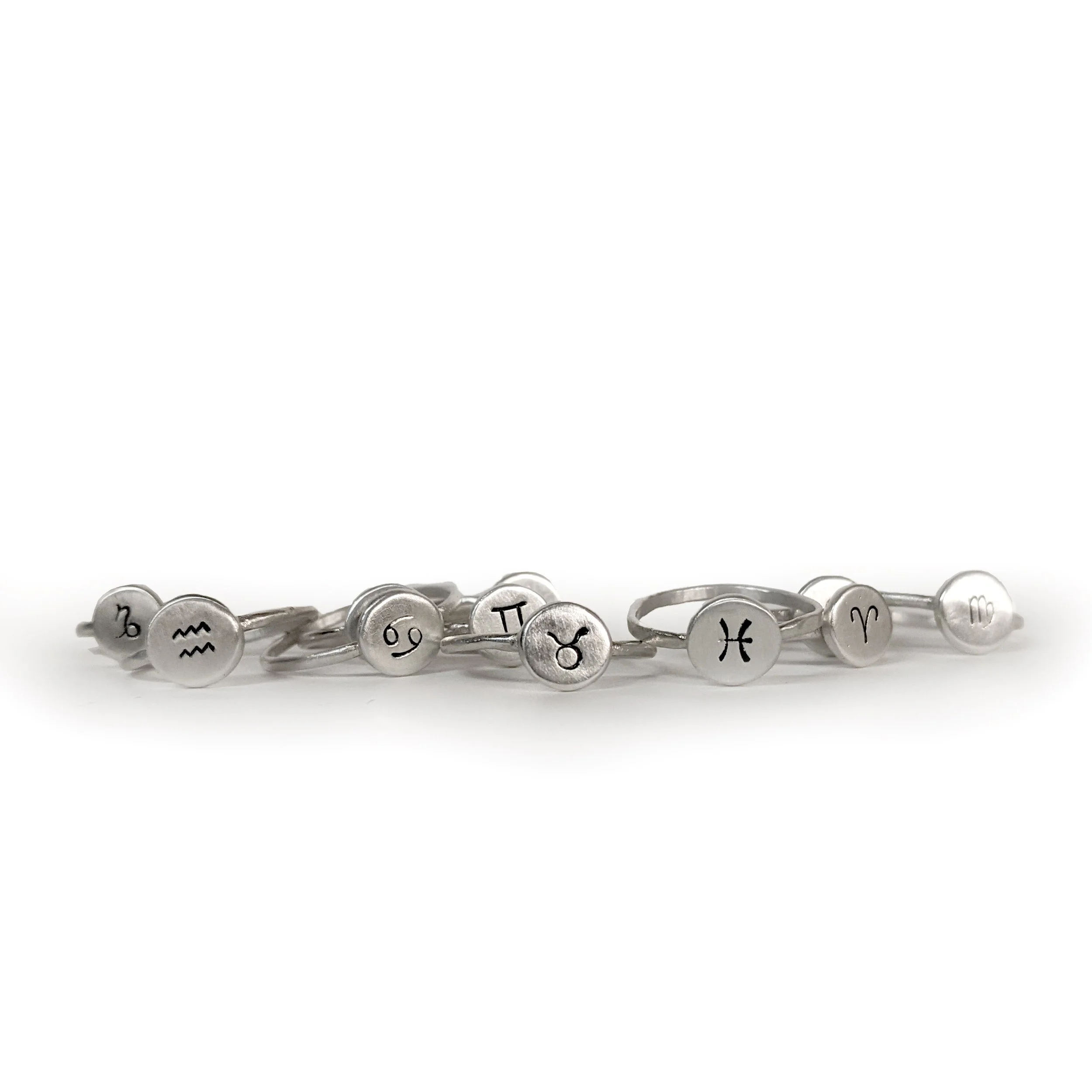 Zodiac Coin Ring in Sterling Silver