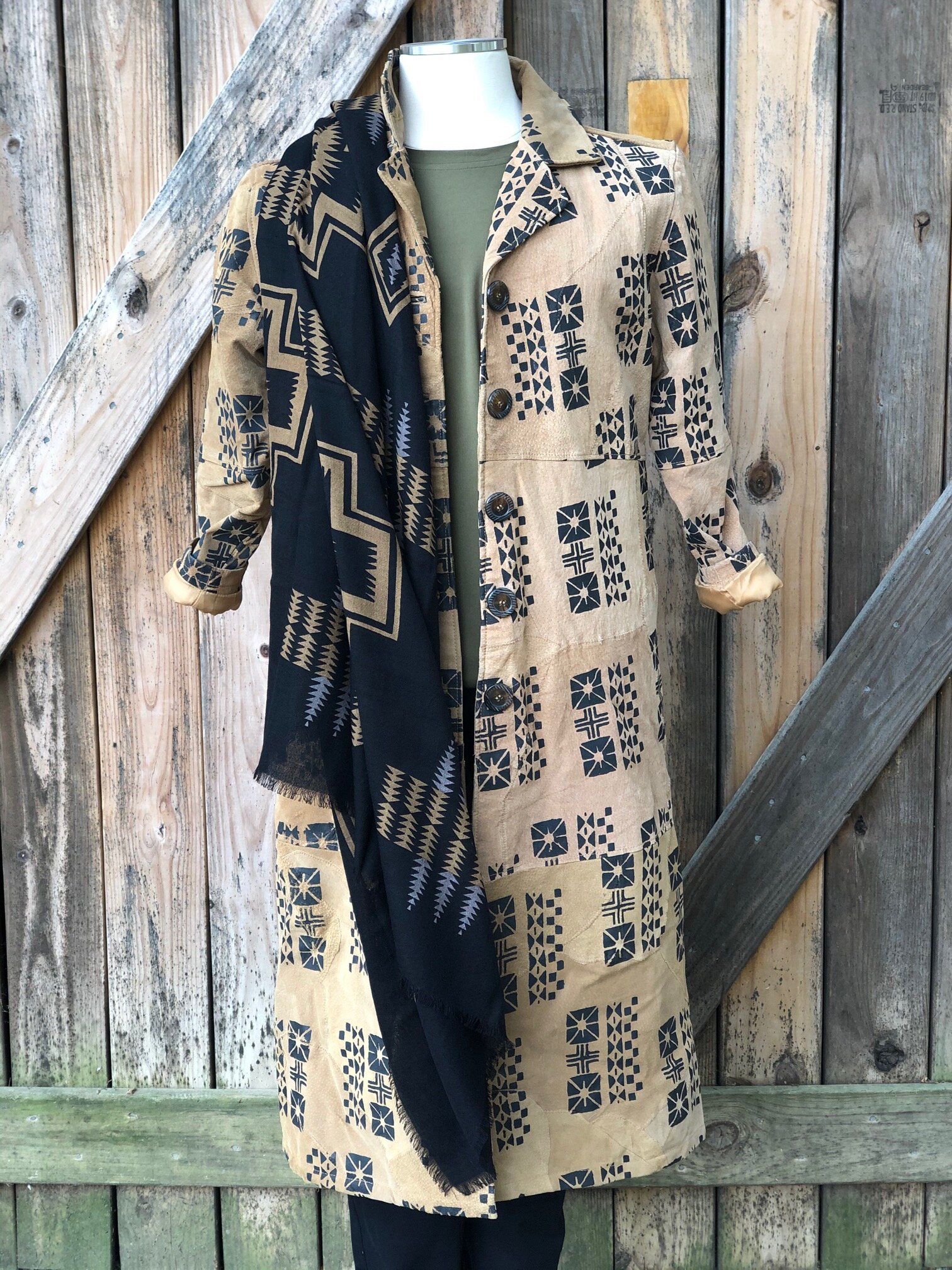 Peyote Suede Duster Coat