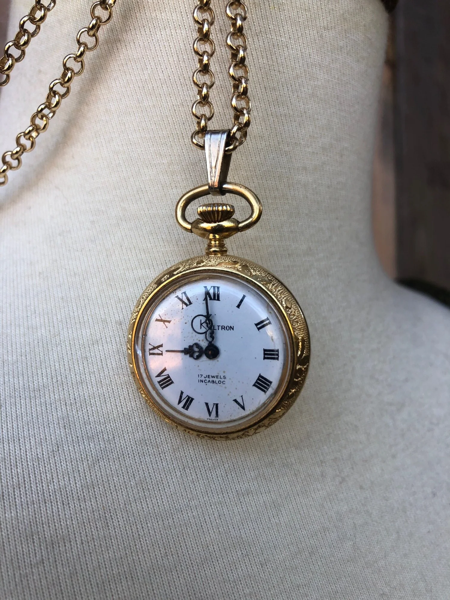Vintage Clock Necklace — Tiff Porter