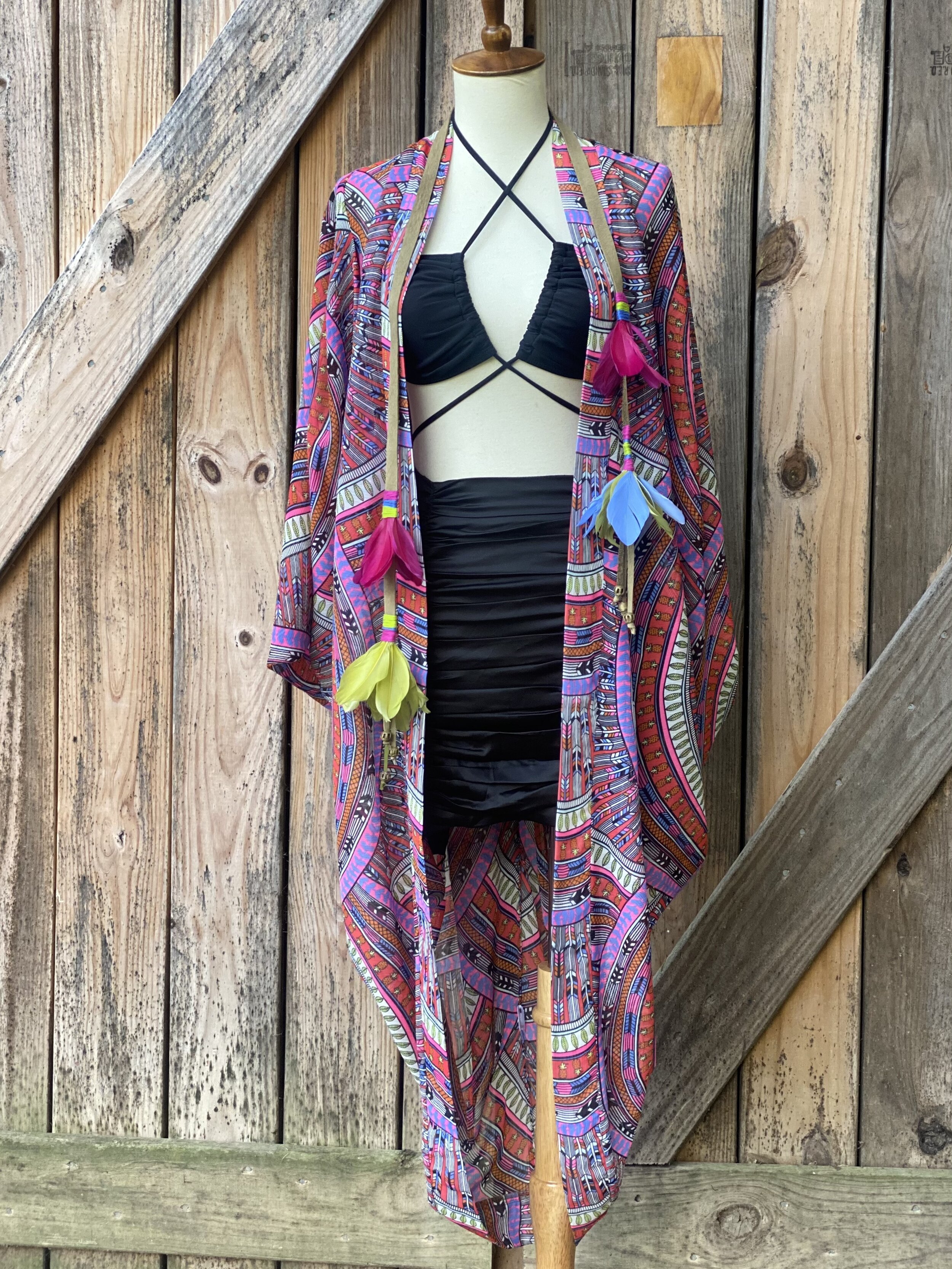 Printed Silk Cacoon Duster