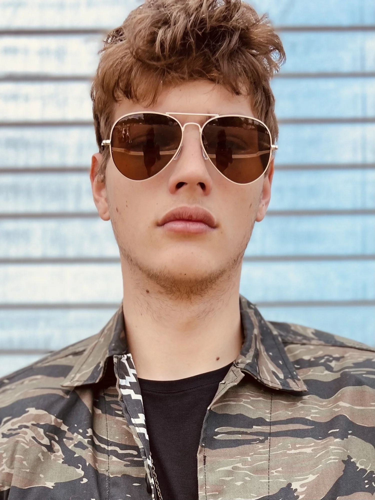 Short Aviators Aviator - Military Special Edition - Matte Chrome  main image 2