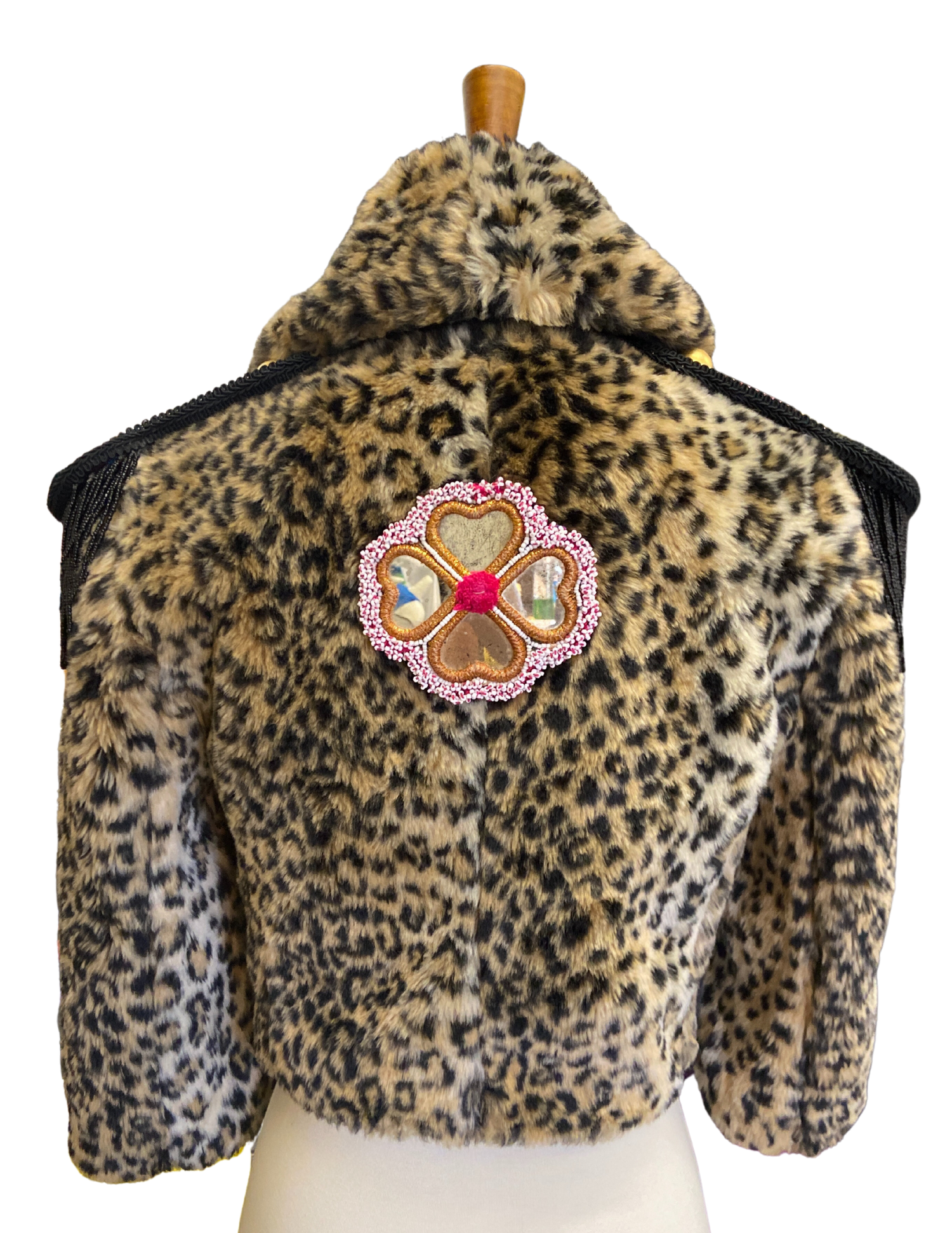 Cheetah Cropped Epaulette Coat — Tiff Porter