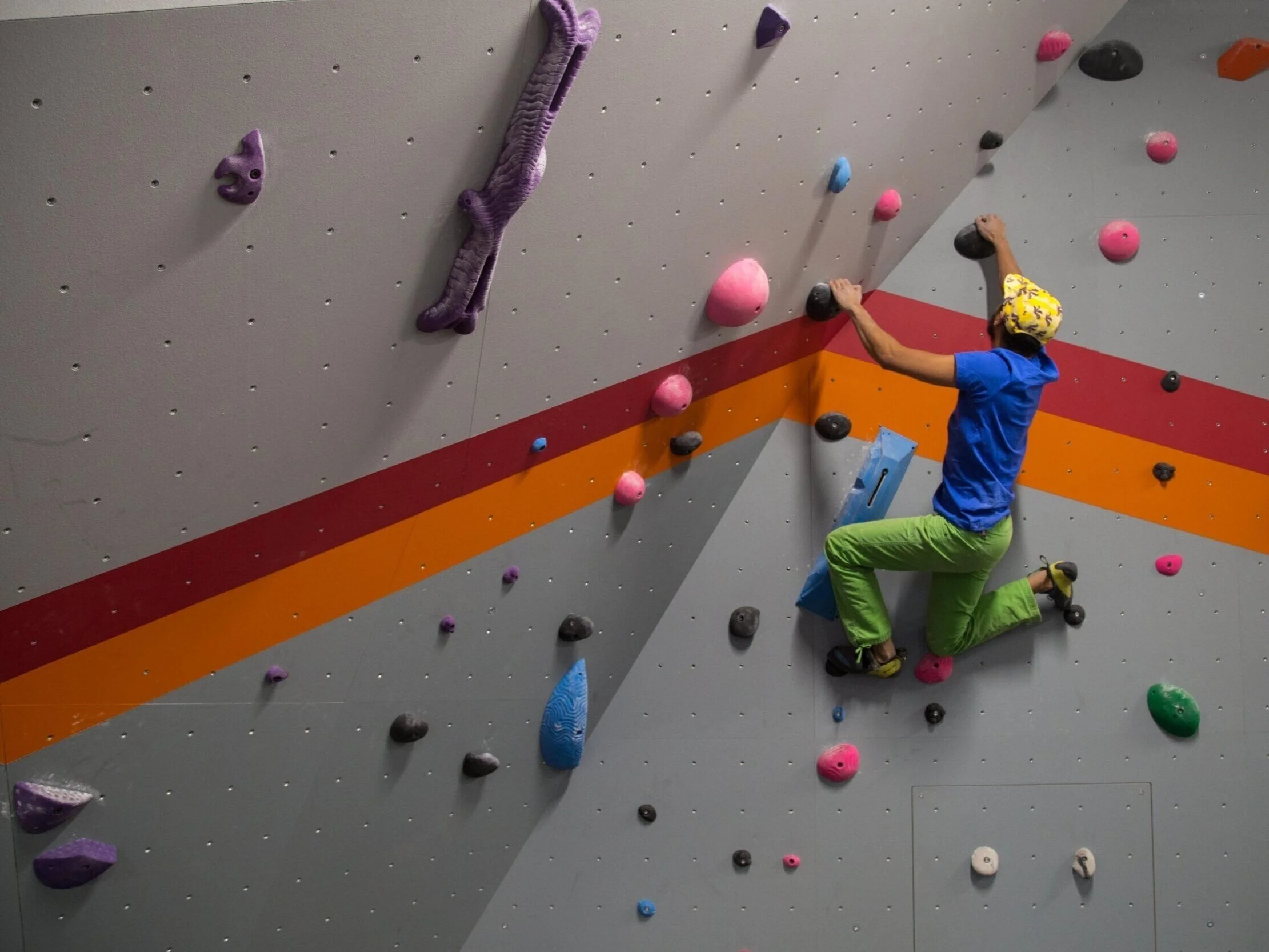 Man Bouldering at The Commons