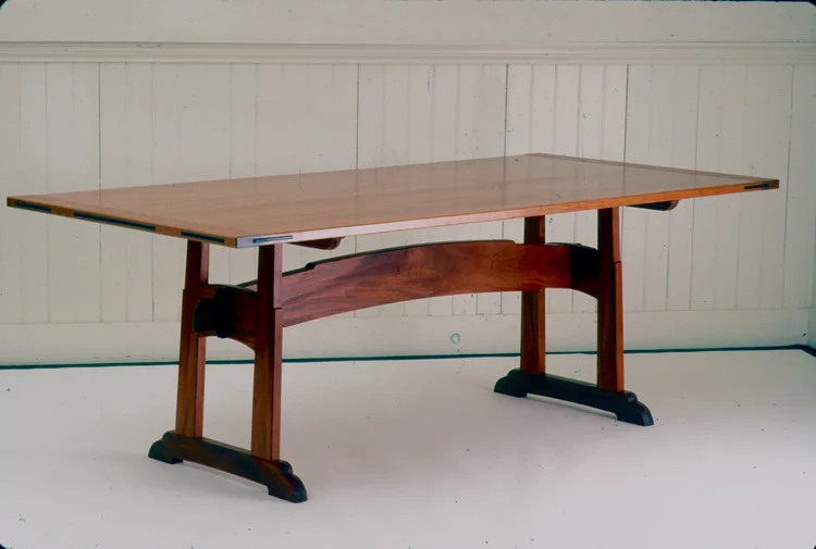 Mahogany Trestle Dining Room Table
