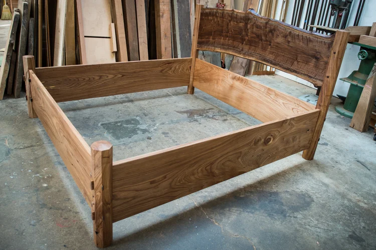 Elm and Walnut Bed