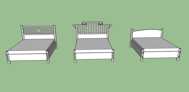 3D rendering of bed design