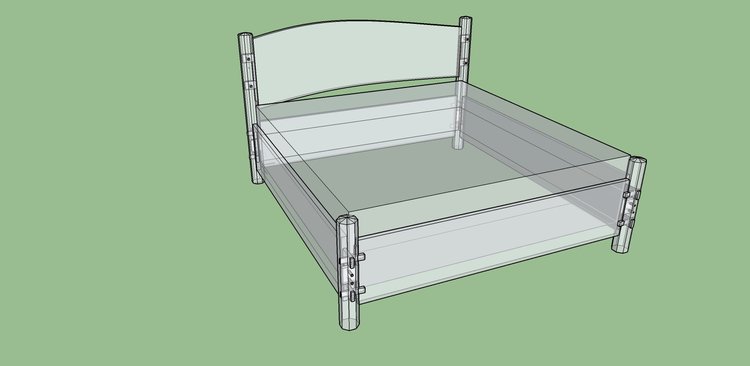 Finished built bed
