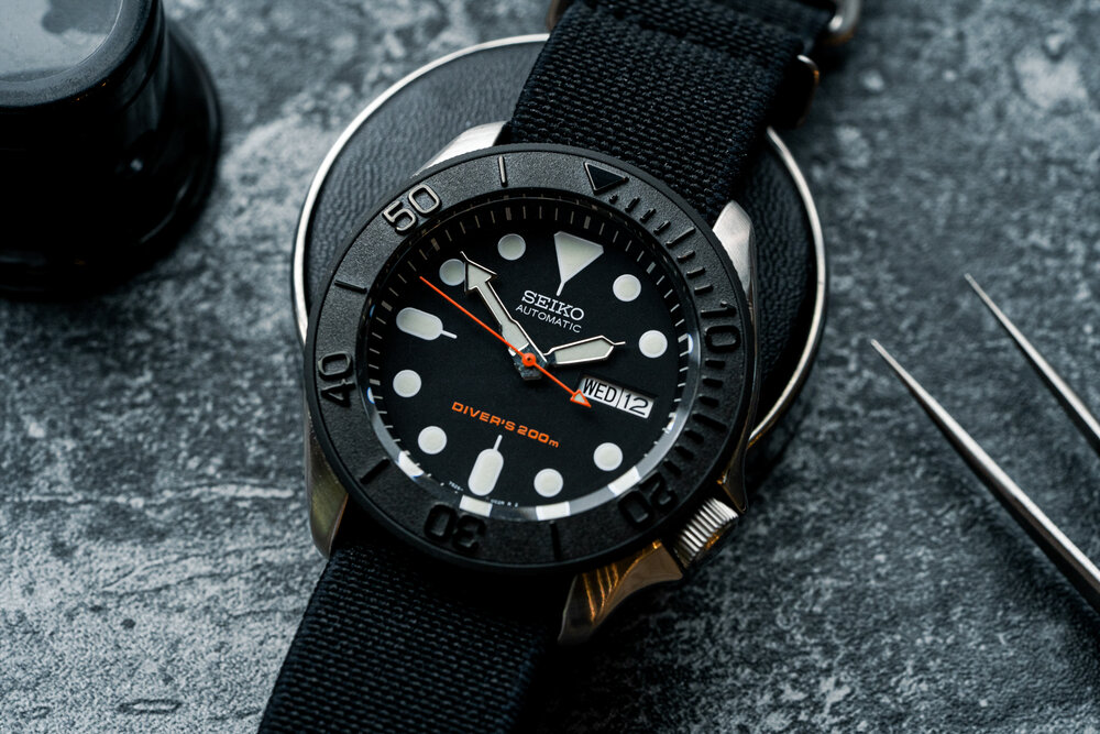 Seiko Mod Idea: The Black x Orange Mod | DIY Watch Club