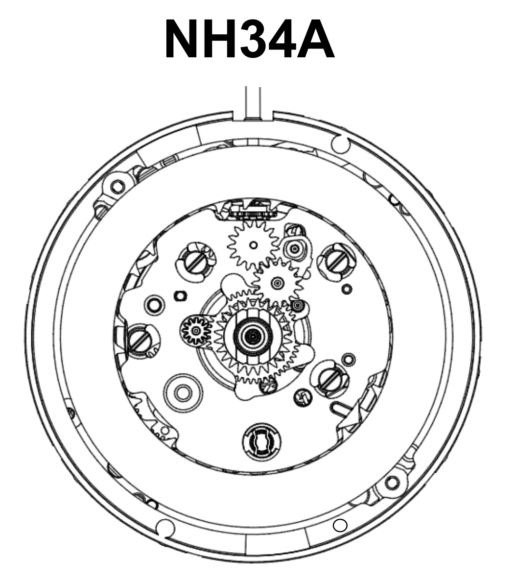 Specs and Measurements of Seiko (SII) Caliber NH34A / 4R34