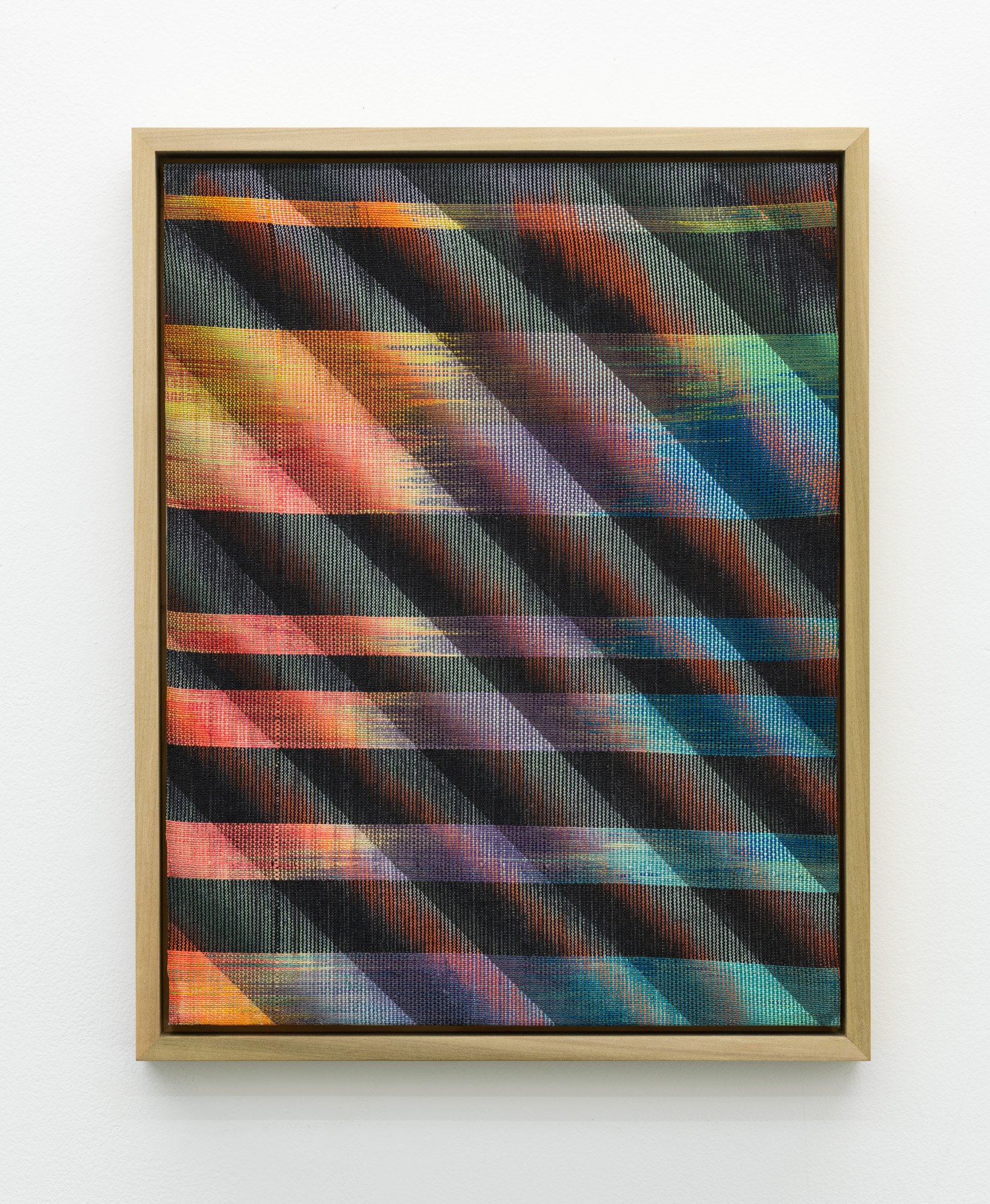  Sarah Wertzberger&nbsp;   Transperse 2 , 2021  hand woven poly &amp; cotton digital weaving with sublimation printing  19.5 × 15.5 in.  