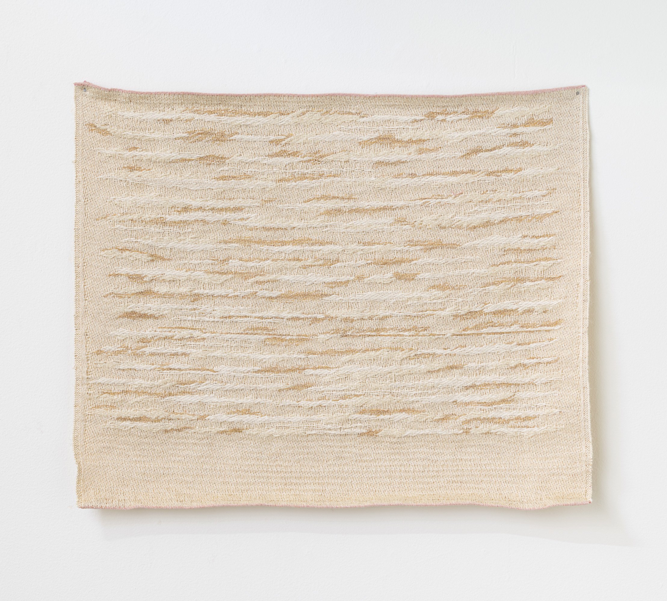  Jovencio de la Paz&nbsp;   Redaction 1.3 , 2018   hand-woven natural and synthetic fibers   30×26in. 