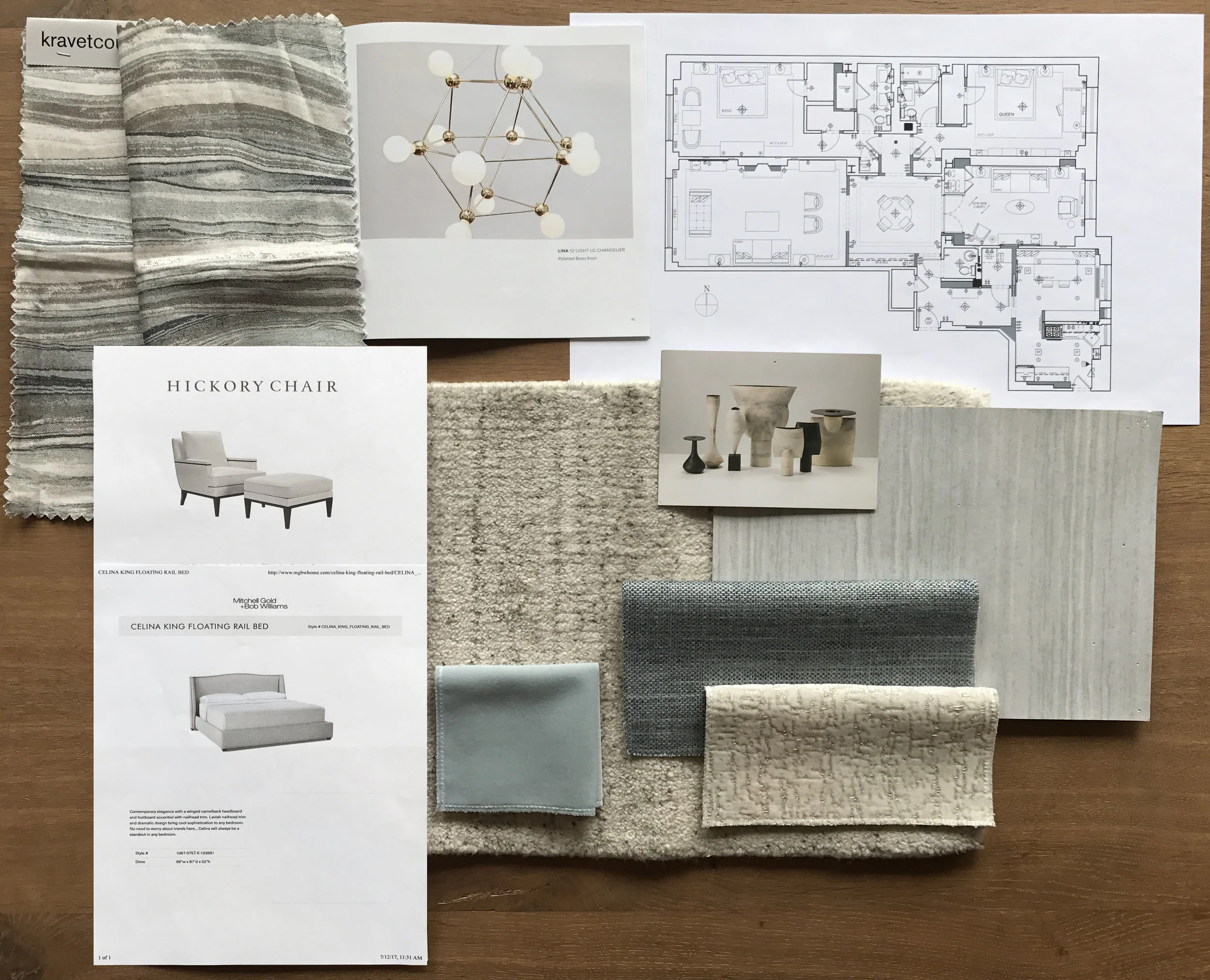Serenity now! Our Bedroom Palette for a renovation at 870 Fifth Avenue.