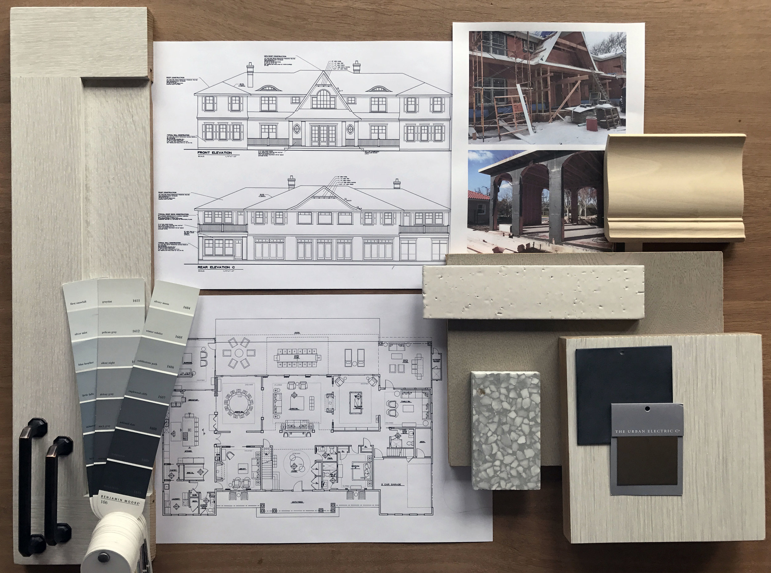 Cool, calm, and collected. The beginnings of this gut renovation in the Hamptons.