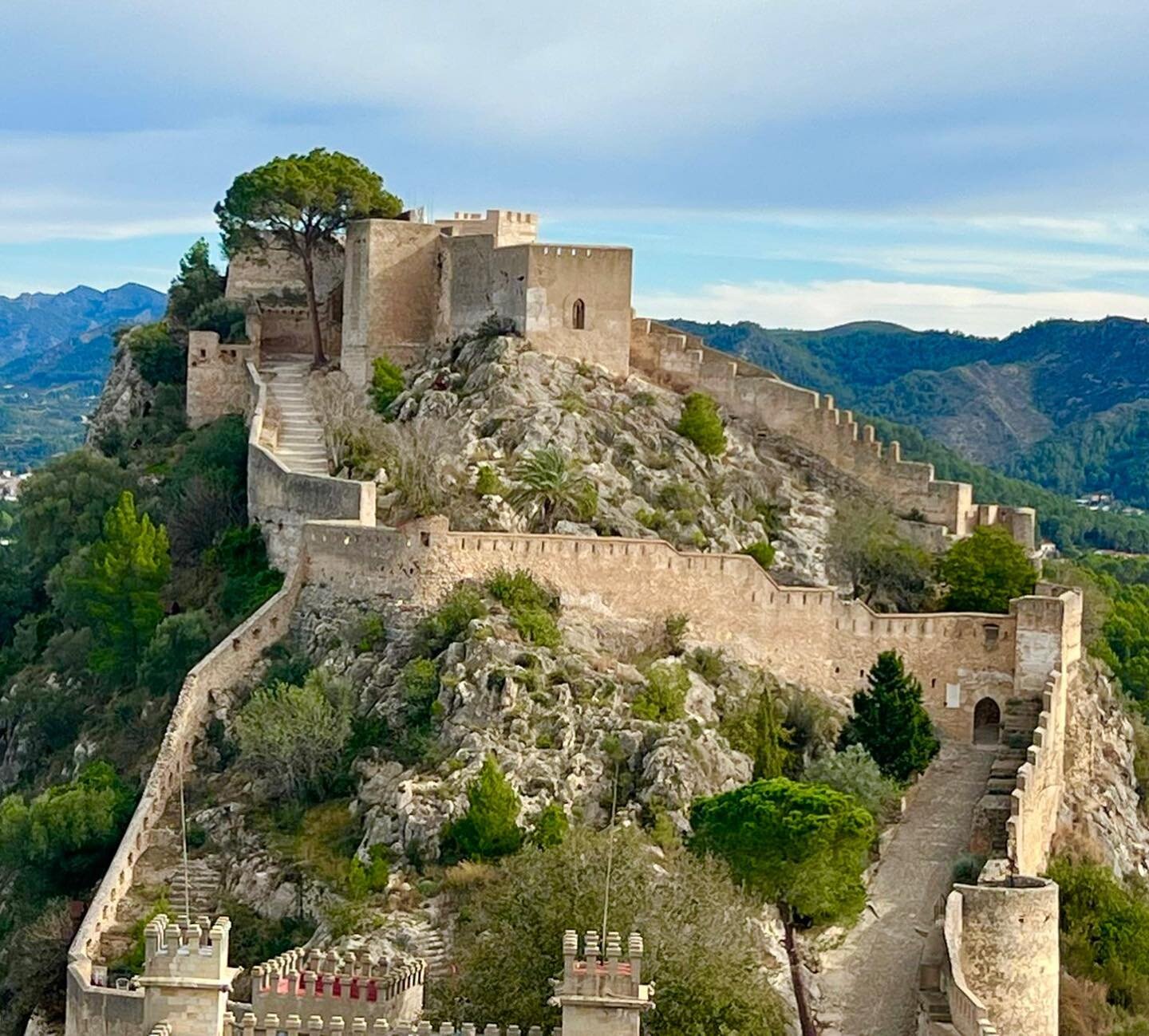 Took a day trip to X&agrave;tiva&rsquo;s medieval mountaintop castle. X&agrave;tiva is an hour southwest of Valencia and was once the cradle of the nefarious Borgia family that produced two Popes in the same generation: Callixtus III and Alexander VI