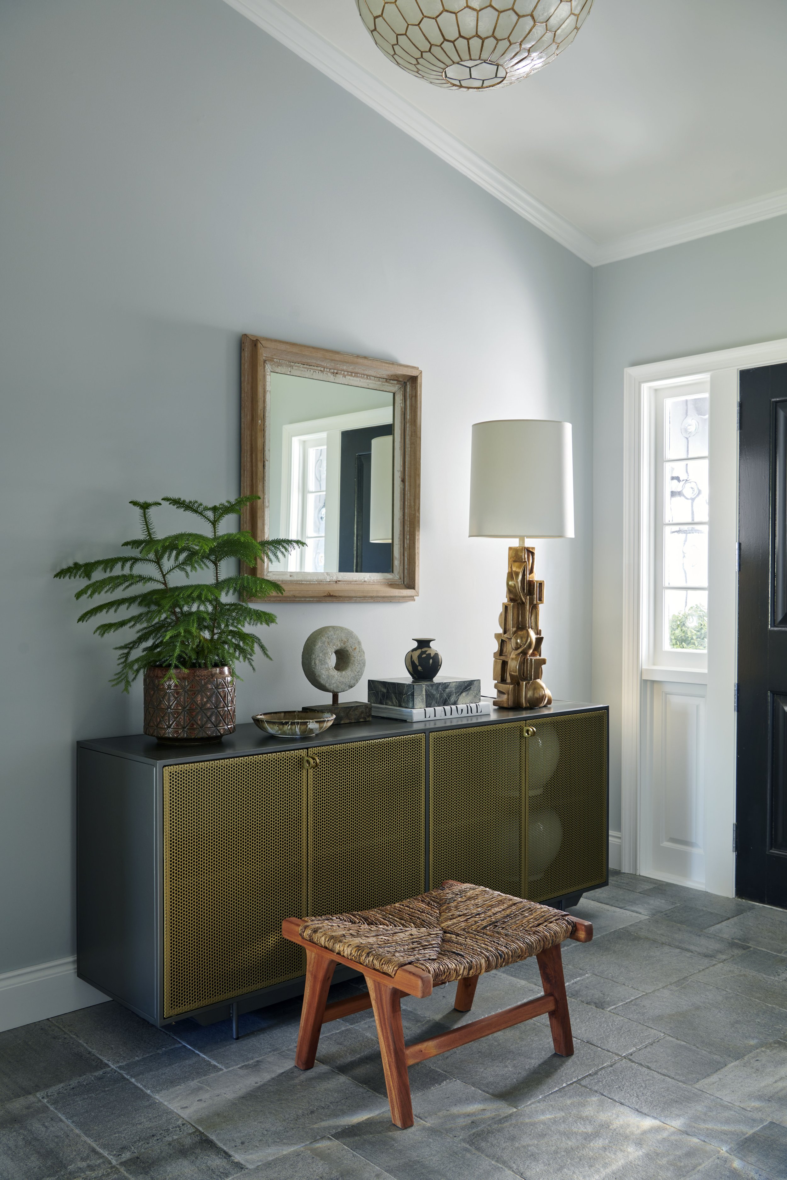 Metal-toned Foyer Decor