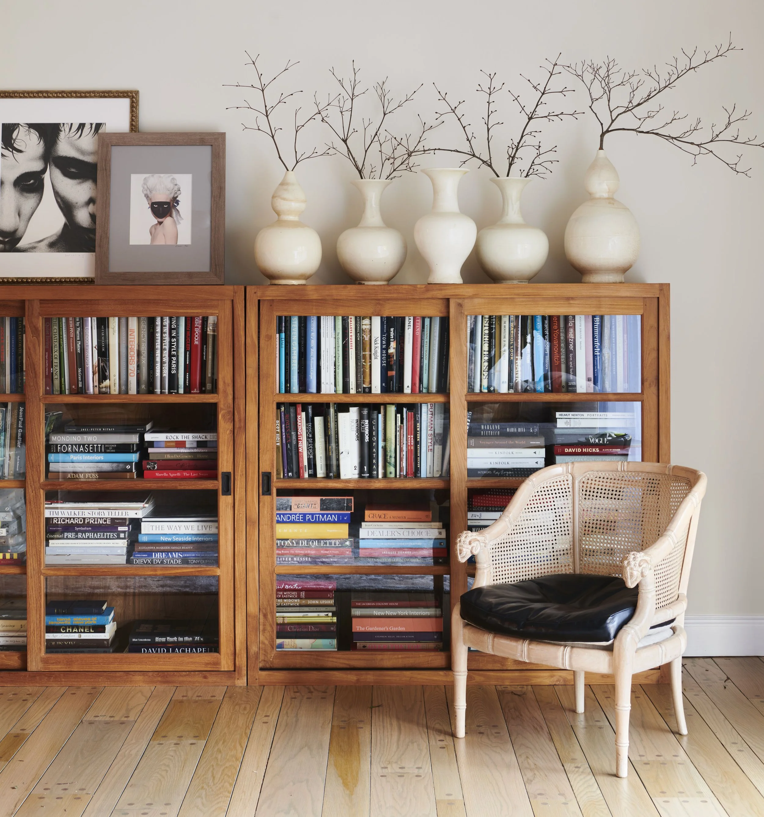 Classic Modern Bookshelf and Book Collection