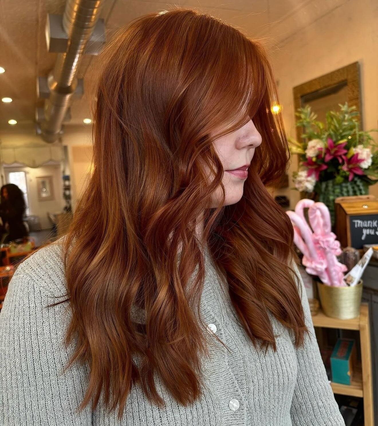 Step into spring with a burst of fiery elegance.🌷🔥 Here&rsquo;s to a season of bold choices and beautiful transformations! 

Color by Alyssa ✂️ @thebitchinbeautician